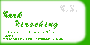 mark wirsching business card